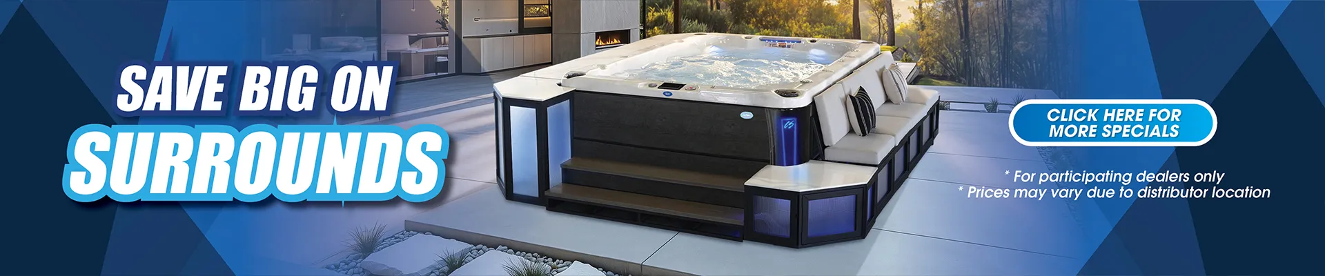 Calspas hot tub being used in a family setting - Woodland