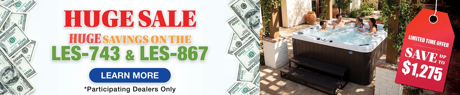 Calspas hot tub being used in a family setting - Woodland